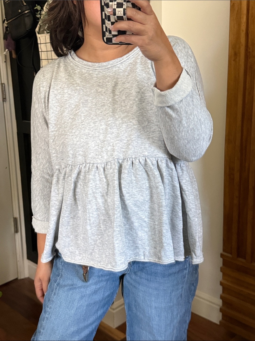 Anthropologie X Saturday Sunday Sudadera Leza Babydoll Sweatshirt Heather . XS